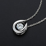 Best Seller - Lucky Horseshoe D-Color 0.8ct Dancing High Quality Moissanite Diamonds Necklace - Ideal Gift