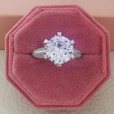 New Arrival - Big Flower Design AAA+ CZ Diamonds Silver color Luxury Jewelry Ring - The Jewellery Supermarket