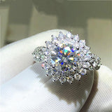 QUALITY RINGS - New Arrival Luxury Round AAA+ Cubic Zirconia Diamonds Engagement Ring