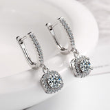 Super D Colour ♥︎ High Quality Moissanite Diamonds ♥︎ 1ct, 2ct and 3ct Earrings Hoop Drop Dangle Earrings - The Jewellery Supermarket