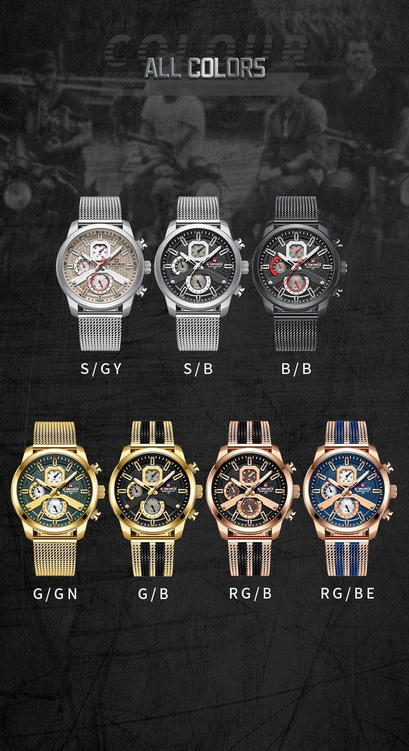 NEW ARRIVAL - Casual Sport Watch for Men - Quartz WristWatch Stainless Steel Strap Watch - The Jewellery Supermarket