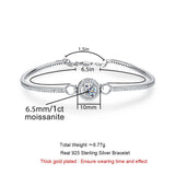 Choice 1ct  18K WGP D Color VVS High Quality Moissanite Diamonds Silver Bangle Bracelet - Fine Jewellery - The Jewellery Supermarket