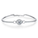 Choice 1ct  18K WGP D Color VVS High Quality Moissanite Diamonds Silver Bangle Bracelet - Fine Jewellery