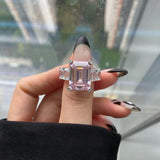 NEW - 3EX Emerald Cut VVS1 12*16MM Yellow High Qality Lab Created Diamond Luxury Ring - The Jewellery Supermarket