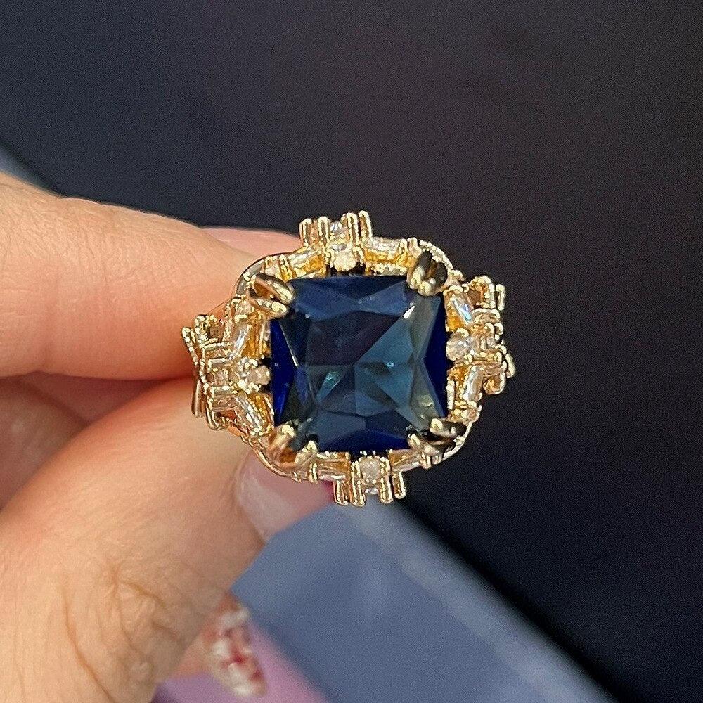 New Arrival Luxury Blue Princess Cut AAA+ Quality CZ Diamonds