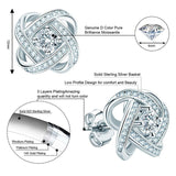 Impressive Trendy New Infinity Love Four Leaves ♥︎ High Quality Moissanite Diamonds ♥︎ Stud Earrings - The Jewellery Supermarket
