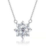 Terrific Flower Design 3ct High Quality Moissanite Diamonds Necklace Pendants - Luxury Jewellery - The Jewellery Supermarket