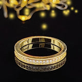 NEW ARRIVAL Fashion Gold color Silver color AAA+ Quality CZ Diamonds Bride Wedding ring set - The Jewellery Supermarket
