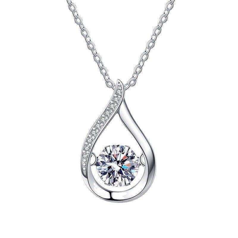 Smart Water Drop High Quality Moissanite Diamonds Pendant Necklace - Fashion Luxury Wedding Fine Jewellery - The Jewellery Supermarket