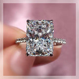 New Arrival Luxury Rectangle Cut Delightful AAA+ Quality CZ Diamonds Engagement Ring - The Jewellery Supermarket
