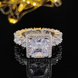 Best Offer - Luxury Women Silver Color Designer Ring For Engagement Anniversary