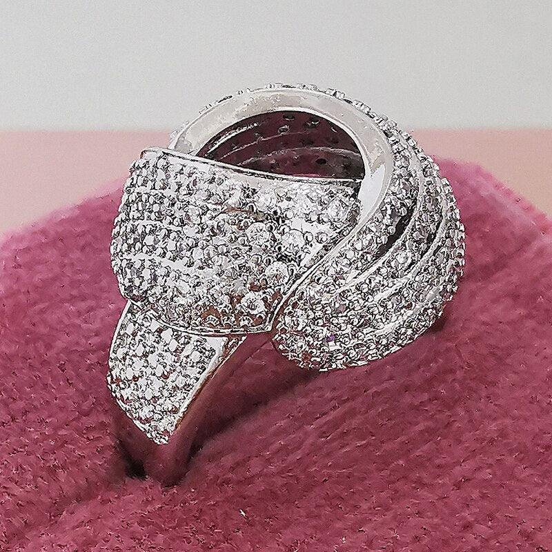 NEW ARRIVAL Dazzling Designer Luxury AAA+ Quality CZ Diamonds Engagement Ring - The Jewellery Supermarket