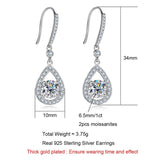 Exquisite 1 Carat Teardrop D Color ♥︎ High Quality Moissanite Diamonds ♥︎ Drop Hook Earrings - Fine Jewellery - The Jewellery Supermarket