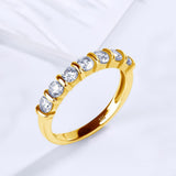 Excellent 7 Stones Round Cut 3mm High Quality Moissanite Diamonds Ring - Fine Jewellery - The Jewellery Supermarket