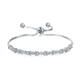 CHARMING Brand Teardrop and Round AAA+ Cubic Zircon Simulated Diamonds Tennis Bracelets