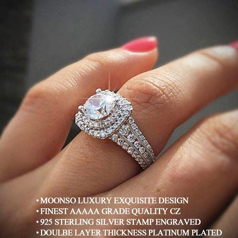 New Arrival Splendid Luxury Round Cut Designer AAA+ Quality CZ Diamonds High End Ring - The Jewellery Supermarket