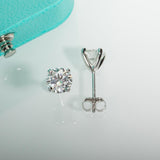 Awesome 2cttw D Color Round Cut ♥︎ High Quality Moissanite Diamonds ♥︎ Stud Earrings - Fine Jewellery - The Jewellery Supermarket