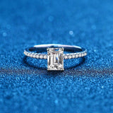 1CT 2CT Radiant Cut High Quality Moissanite Diamonds Engagement Ring for Women - Luxury Jewellery - The Jewellery Supermarket