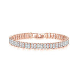STUNNING Gold Color AAA+ Cubic Zirconia Simulated Diamonds Fashion Tennis Bracelets for Women - The Jewellery Supermarket
