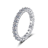 Fabulous 3MM Infinite Round High Quality Moissanite Diamonds Rings Full Eternity Diamond Wedding Ring - The Jewellery Supermarket