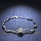 NEW ARRIVAL - Real 1.0 Carat Heart Snowflake Moissanite D Color VVS1 Super White Diamond Silver Bracelet