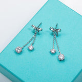Gorgeous 3Carat D Color ♥︎ High Quality Moissanite Diamonds ♥︎ Bow Drop Stud Earrings - Fine Jewellery - The Jewellery Supermarket