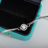 Choice 1ct  18K WGP D Color VVS High Quality Moissanite Diamonds Silver Bangle Bracelet - Fine Jewellery - The Jewellery Supermarket