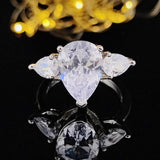 NEW ARRIVAL Pear cut  Designer AAA+ Quality CZ Diamonds Luxury Wedding Engagement Ring