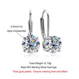 Brilliant 1 Carat D Color ♥︎ High Quality Moissanite Diamonds ♥︎ Bow Cuff Earrings Earrings - Charming Jewellery - The Jewellery Supermarket