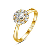 Fascinating 0.5ct 5mm Flower Ring With High Quality Moissanite Diamonds - Fine Jewellery - The Jewellery Supermarket