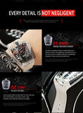 BEST GIFTS - Mens Hollow Ghost Silica Silicone Bracelet Relogio Cool Watch - The Jewellery Supermarket