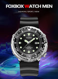 NEW - Automatic Date Silicone Strap 50m Waterproof Military Rotatable Bezel Wristwatch - The Jewellery Supermarket