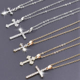 NEW HOT SELLERS - Charming Crystal Rhinestone Christ Crosses Pendant Necklaces For Women - The Jewellery Supermarket