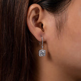 Fine 1 Carat Cushion D Color ♥︎ High Quality Moissanite Diamonds ♥︎ Drop Hook Earrings - Fine Jewellery - The Jewellery Supermarket
