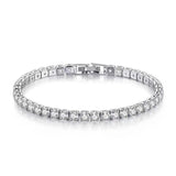 ADORABLE Trendy Fashion AAA+ Cubic Zirconia Simulated Diamonds Silver Color Women's Tennis Bracelets