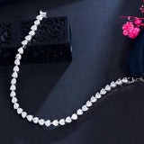 CHARMING Heart Shape AAA+ Cubic Zircon Simulated Diamonds Classic Link Chain Tennis Bracelets - The Jewellery Supermarket