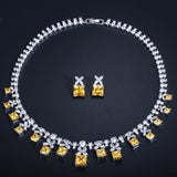 Gorgeous Princess Cut Yellow Simulated Diamonds Jewelry Set - The Jewellery Supermarket