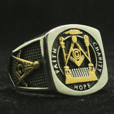 Latest 316L Stainless Steel Cool Hope Freemasons Ring