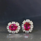 Fantastic Lab Created Ruby Gemstone Earrings/Necklace/Ring Wedding Engagement Jewelry Set - The Jewellery Supermarket