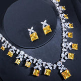Gorgeous Princess Cut Yellow Simulated Diamonds Jewelry Set - The Jewellery Supermarket