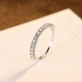 Simple Row Clear ♥︎ High Quality Simulated Diamond ♥︎ Eternity Ring - The Jewellery Supermarket