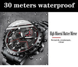 Great Gifts for Men - Top Luxury Brand Silver Stainless Steel 30m Waterproof Quartz Chronograph Watch - The Jewellery Supermarket