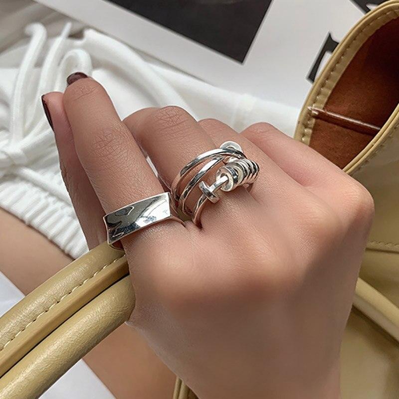 Creative Design Trendy Elegant Geometric Minimalist Engagement Ring - The Jewellery Supermarket