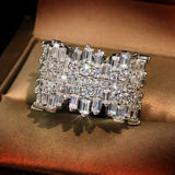 New Arrival - Luxury Irregular ♥︎ High Quality AAA+ Cubic Zirconia Diamonds ♥︎ Eternity Ring - The Jewellery Supermarket