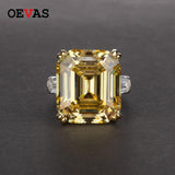 Luxury Square Pink Yellow White High Quality Asscher Cut Simulated Lab Diamond Wedding Rings - The Jewellery Supermarket