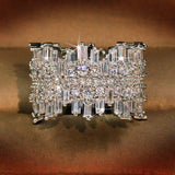 New Arrival - Luxury Irregular ♥︎ High Quality AAA+ Cubic Zirconia Diamonds ♥︎ Eternity Ring - The Jewellery Supermarket