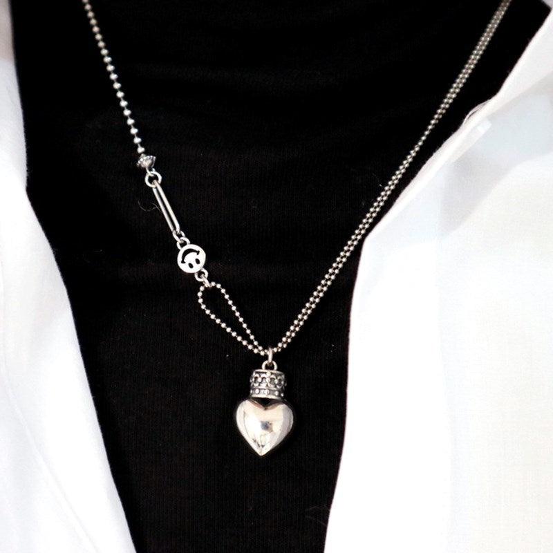 Best Gift Deals - New Trendy Elegant Vintage LOVE Heart Splicing Chain Necklace - The Jewellery Supermarket