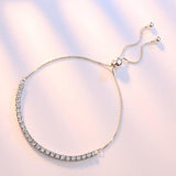 Ladies AAA+ Quality Cubic Zirconia Fashion Box Chain Tennis Bracelet - The Jewellery Supermarket