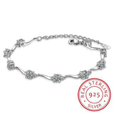 Best Gift Ideas -  Fashionable Wave shaped with AAA+ Cubic Zirconia Diamonds Bracelet for Women
