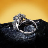 New 2022 - Handmade Exquisite 925 Silver Blue Enamel Flower Ring - The Jewellery Supermarket